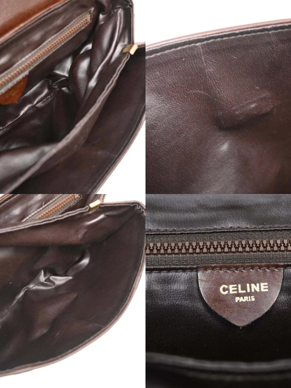 Celine Brown Pony Hair Leopard Print Shoulder Bag M05 166831 - Picture 15 of 15